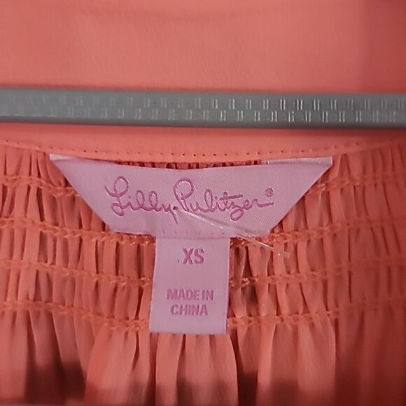 Lilly Pulitzer Women 100% Silk Elsa Blouse - Picture 6 of 9